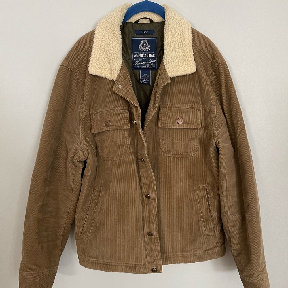 Mens coat w fur